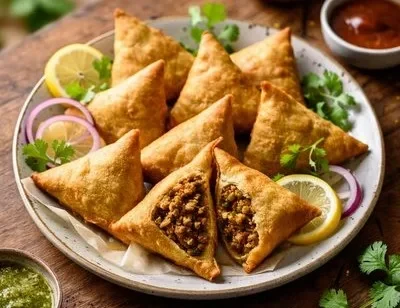 Keema Samosa / Kıymalı Üçgen Samosa