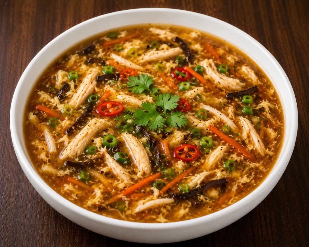 Chicken Hot and Sour Soup / Ekşili Acılı Tavuk Çorbası
